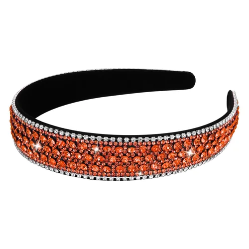 Miniatura 7 de Wecoe Diadema con diamantes de imitación para mujeres y niñas, azul, diadema de moda, antideslizante, brillante, cristal, diamante, banda fina