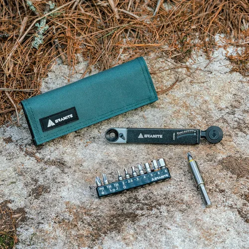 Miniatura 5 de Granite Rocknroll TQ - Kit de herramientas para bicicleta de trinquete torque, kit multiherramienta para bicicleta con 10 brocas de herramienta