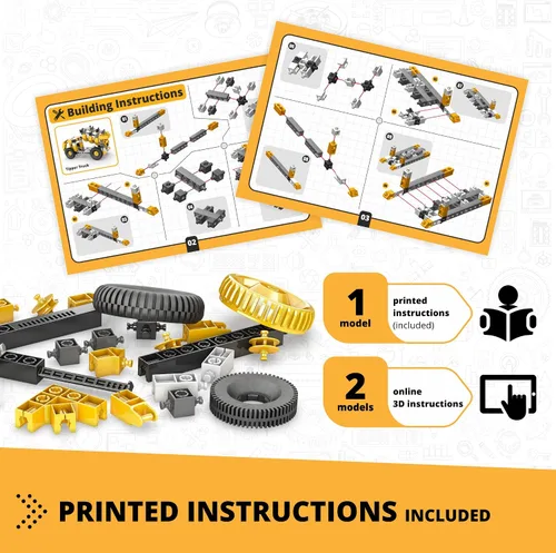 Miniatura 3 de Engino Creative Builder - Camión volquete 3 en 1, kit de construcción para niños a partir de 6 años, regalos para niños y niñas, juguetes
