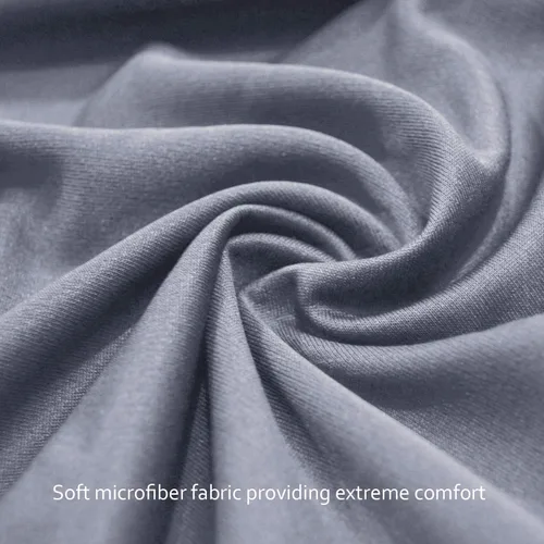 Miniatura 5 de Paquete de 4 sábanas bajeras para cuna para niños y niñas, sábanas transpirables de microfibra suave para bebé, color gris y azul marino
