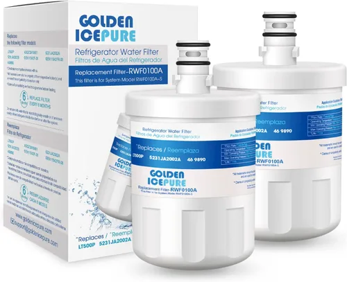 Miniatura 8 de GOLDEN ICEPURE Filtro de agua para refrigerador RWF0100A, repuesto para ADQ72910901, LG LT500P, Kenmore 469890, 9890, 5231JA2002A, LSC27925ST