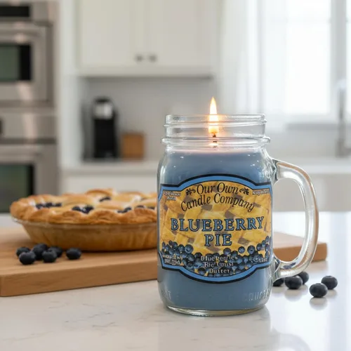 Miniatura 3 de Our Own Candle Company, Blueberry Pie - Vela perfumada en tarro de masón, 100 horas de tiempo de combustión, 13 onzas