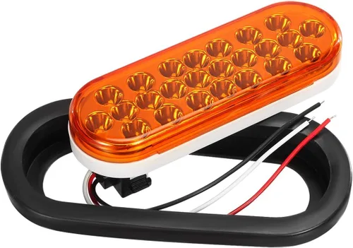 Miniatura 6 de Partsam 2 luces LED ovaladas de 6 pulgadas, color ámbar, 24 LED, luces LED ovaladas de 6 pulgadas, intermitentes y luces de estacionamiento, montaje