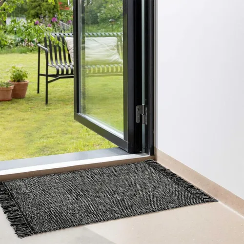 Miniatura 8 de Collive - Alfombra de pasillo de cocina, 2 x 4.3 pies, alfombra tejida a mano de algodón reversible lavable, alfombra moderna de estilo granja