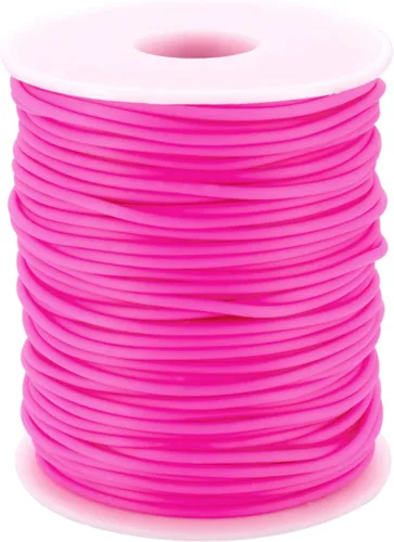 Miniatura 44 de FASHEWELRY 3 rollos de cables de goma huecos para tejer, cable de peluquero de 0.079 pulgadas (0.079 in), cables de silicona para tejer puntada
