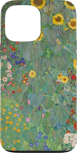 Miniatura 23 de iPhone 14 Plus Flower Garden Klimt Pintura Arte Floral Verde Cubierta Teléfono Funda