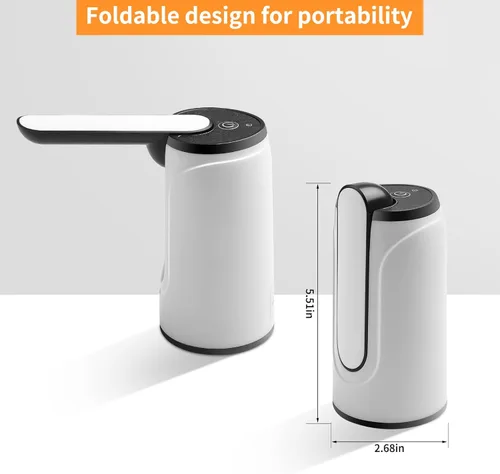 Miniatura 3 de Bomba de agua para botellas de 5 galones, carga USB, bomba de agua potable automática, dispensador de agua eléctrico portátil/interruptor