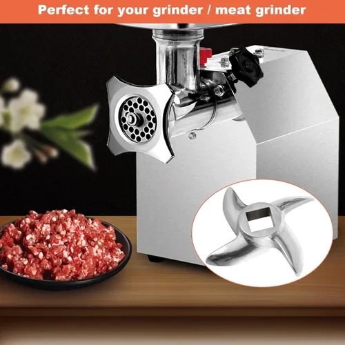 Miniatura 7 de 3 piezas, cuchillas para picar carne #22, repuesto de cortador de cuchillos de acero inoxidable, ideal para molinillos, picadoras y más