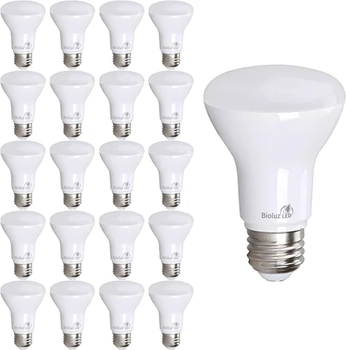 Miniatura 7 de Bioluz LED Bombillas BR20 de 2700 K, bombillas LED blancas cálidas brillantes de 6 W = 50 W, repuesto 90 CRI 540 lúmenes para interiores