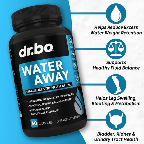 Miniatura 3 de DR. BO Gomitas ACV y píldoras Water Away – Gomitas de vinagre de sidra de manzana de 1000 mg y diuréticos de retención de agua para la digestión