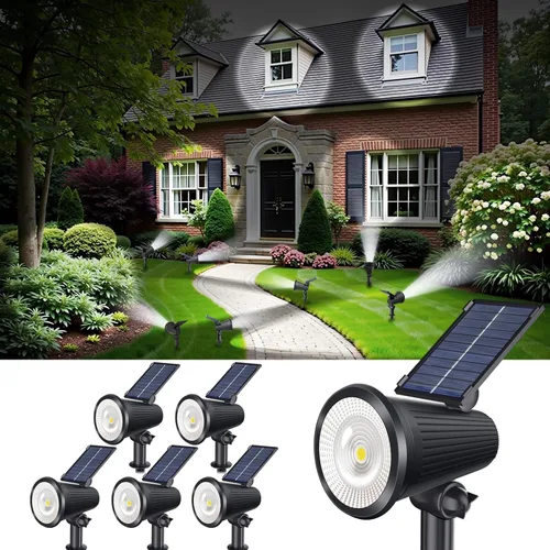 Miniatura 10 de Focos solares impermeables para exteriores, lámpara LED ultra brillante para árbol, bandera, césped, estatua, piscina, jardín, casa, pared, patio