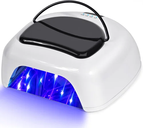 Lámpara de uñas profesional recargable de 96 W UV LED, secadora de uñas inalámbrica con 4 ajustes de temporizador, sensor inteligente, base de metal
