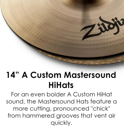 Miniatura 3 de Zildjian A20550 14" A Custom Mastersound Hi-Hats Platillos