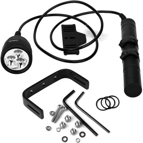 Miniatura 6 de SecurityIng DF06 3000LM - Luz de buceo con bote primario, 3 LED, linterna subacuática de 492 pies/492.1 ft con cable de 3.9 ft para buceo