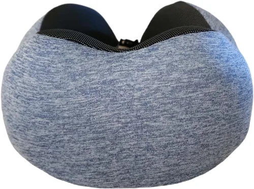Miniatura 6 de Almohada cervical de viaje de espuma viscoelástica 100% pura para dormir Almohada de cuello de viaje portátil en forma de U Comodidad suave