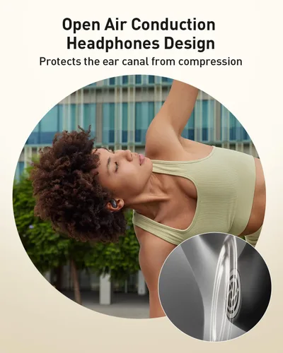 Miniatura 4 de iWALK Auriculares de oreja abierta, verdaderos auriculares inalámbricos Bluetooth 5.4 con luz, ganchos ultra cómodos, tiempos de reproducción de 35