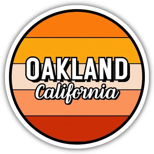 Miniatura 6 de Oakland California Travel Sticker, 2.5" Multiple Colors, Laptop Water Bottle Planner Journal, Collectible Places I've Been, Luggage Decal (Lavender)