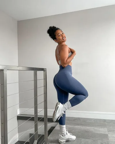 Miniatura 3 de Suuksess - Calzas para mujeres con levantamiento de glúteos sin costuras pantalones de entrenamiento de yoga con cintura alta