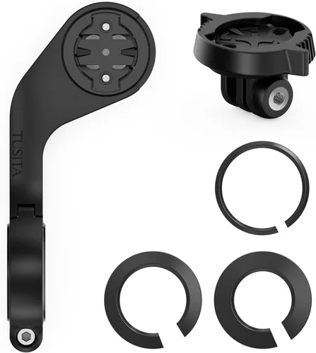 TUSITA Montaje frontal empotrado compatible con Garmin Edge GPS Bike Computer, XOSS G/G+, adaptador de montaje de brida de fricción incluido