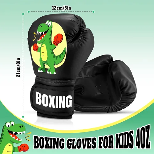 Miniatura 2 de Guantes de boxeo para niños y niñas, guantes de entrenamiento de boxeo juvenil para niños de 3 a 9 años, guantes de entrenamiento de 4 onzas