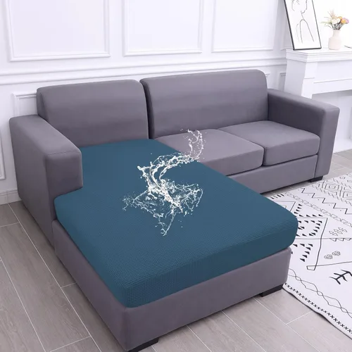 Miniatura 27 de hyha Fundas impermeables para cojines de sofá para mascotas, funda antideslizante para asiento de sofá para perros lavable, tela de jacquard Gris