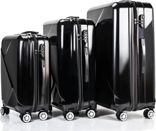 Miniatura 3 de Equipaje conjuntos, pc+abs Hardshell ligero durable Spinner ruedas maleta, Negro -, Equipaje conjuntos, pc+abs Hardshell ligero durable Spinner