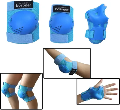 Miniatura 2 de BOSONER Rodilleras/Coderas/Muñequeras para Niños/Jóvenes de 3-15 Años, Conjunto de Equipo Protector Infantil para Patines, Ciclismo, Bicicleta BMX