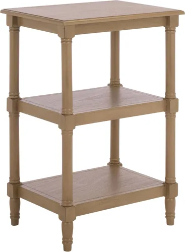 Miniatura 9 de Safavieh Home Collection Cassie Greige - Mesa de almacenamiento de 3 estantes ACC5715A, 19.8 pulgadas de ancho x 15 pulgadas de largo x 30 pulgadas