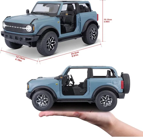 Miniatura 8 de Maisto Maisto 31457 - Coches fundidos a presión 2021 Ford Bronco Badlands Blue Special Edition 1/18 modelo de auto fundido a troquel