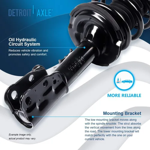 Miniatura 5 de Detroit Axle - 2 puntales delanteros para Chevy Equinox GMC Terrain Saturn Vue Pontiac Torrent Suzuki XL-7 Captiva Sport Struts completos con muelle