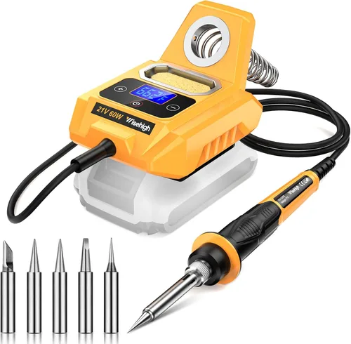 Estación de soldadura inalámbrica compatible con batería Dewalt de 20 V Max, pantalla digital, estación de soldadura de calentamiento rápido para