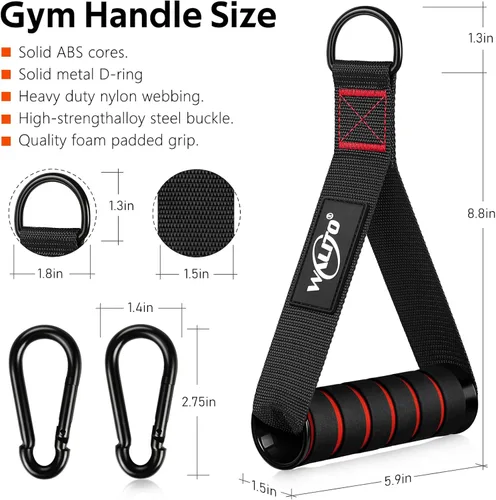 Miniatura 2 de Manijas de Ejercicio WALITO, Reemplazo de Accesorios de Cable para Equipo de Gimnasio en Casa, Sistema de Poleas, Pilates, Bandas de Resistencia