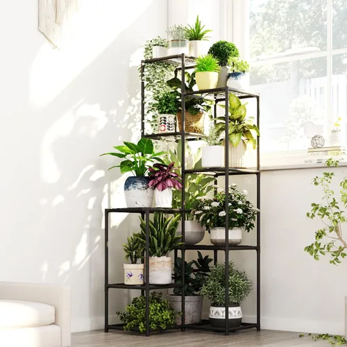 Miniatura 10 de Bamworld Soporte para Plantas con Luz de Cultivo para Plantas de Interior Rincón de Crecimiento Estante para Plantas con Luces de Cultivo