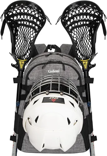 Miniatura 8 de Goloni Lacrosse - Mochila para equipo con dos palos y compartimento separado para tacos y bolsa de hockey sobre césped