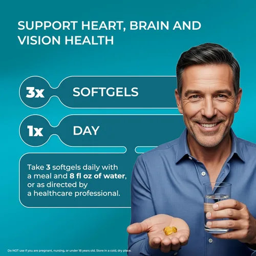 Miniatura 6 de PUREHEALTH RESEARCH Cápsulas blandas completas de aceite de pescado Omega 3 – Suplementos de ácidos grasos omega-3 para mujeres y hombres