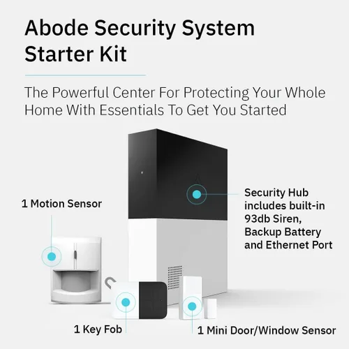 Miniatura 2 de Abode - Sistema de Seguridad Inteligente Inalámbrico de 4 Piezas - Funciona con Dispositivos Apple HomeKit, Z-Wave y Zigbee - Expandible
