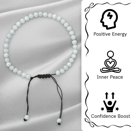 Miniatura 192 de Amazing Gemstone Crystal Anklet Ankle Bracelets for Women - Waterproof Beaded Healing Crystal Anklets, Plus Size Chakra Gemstone Bead Anklet
