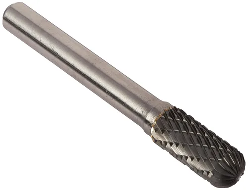 Miniatura 118 de Drill America SA-1 Rebaba de carburo/lima giratoria cilíndrica de doble corte para amoladora de troquel de 1/4" de diámetro x 5/8" de longitud