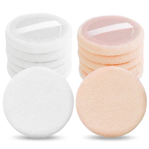 Miniatura 11 de Sibba 12 piezas de rubor suelto en polvo maquillaje Puff ajuste de cara maquillaje corporal esponja de terciopelo suave maquillaje cosmético mini