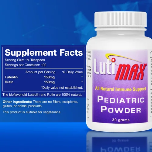 Miniatura 2 de Luti max - Suplemento cerebral pediátrico en polvo con luteolina y rutina, memoria, enfoque, músculo y apoyo inmunológico para niños, suplementos