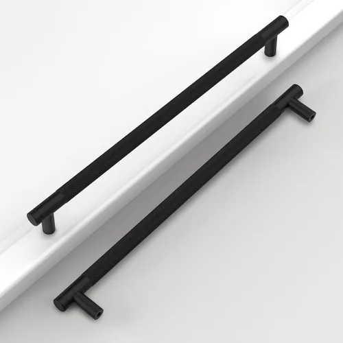 Miniatura 10 de Paquete de 10 tiradores de gabinete de cocina color oro cepillado de 5 pulgadas (128mm), manijas estriadas para cajones, accesorios para armarios