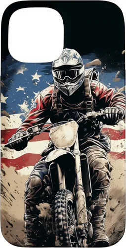 Miniatura 6 de Dirt Bike American Flag Motocross Enduro Biker 4th of July Case for iPhone 17