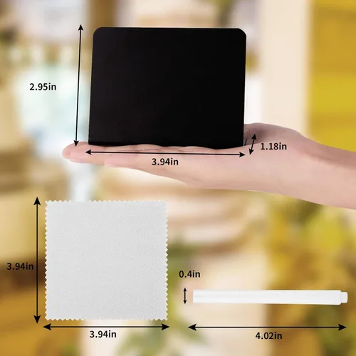 Miniatura 2 de Paquete de 12 letreros de pizarra pequeña de 4 x 3 pulgadas para comida – Fiesta – Buffet – Cartel de mesa – Pizarra – Boda – Panadería – Cartel