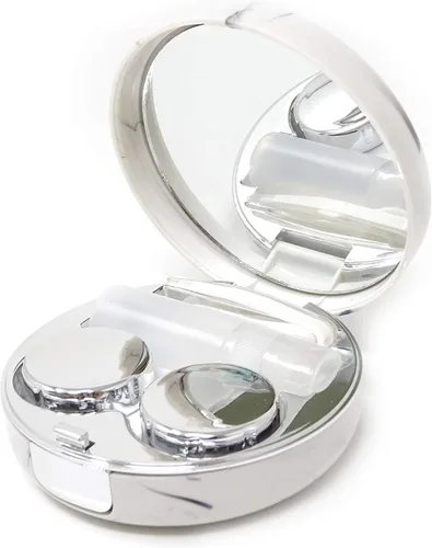 Miniatura 9 de Honbay Fashion. - Estuche para lentes de contacto, acabado mármol, con espejo (redonda).