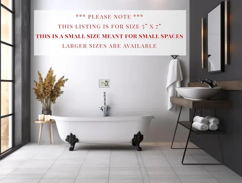 Miniatura 4 de LISA RUSSO FINE ART - Juego de 3 pinturas artísticas de pared de baño en blanco y negro de 5 x 7 pulgadas sin marco con tapetes blancos de 8 x 10
