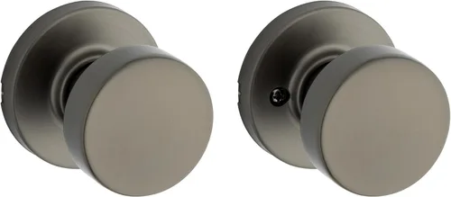 Miniatura 43 de Kwikset Pismo - Pomo de puerta redondo simulado, manija de un solo lado para armarios, puertas dobles francesas y despensa, pomo de puerta