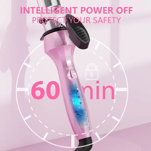 Miniatura 3 de Dan Technology Rizador de doble voltaje con barril de 1 pulgada, temperatura ajustable, apagado automático de 60 minutos para cabello largo y corto