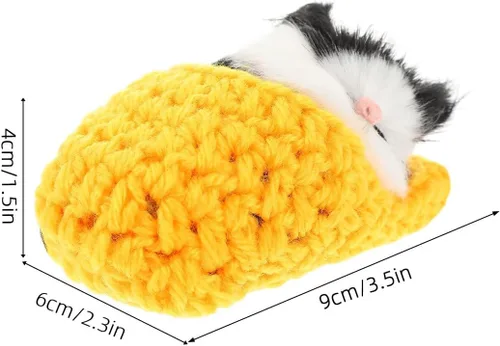 Miniatura 2 de Ciieeo Gato dormido en zapatilla de juguete con sonidos de maullidos mini gatito en decoración de zapatos para niños y niñas para fiestas de Navidad