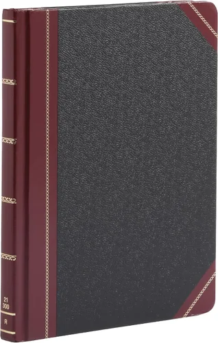 Boorum & Pease 21300R - Libro de columna, 300 páginas, 10-3/8 pulgadas x 8-1/8 pulgadas, negro