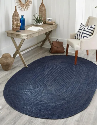 Miniatura 51 de Unique Loom Colección Jute Trenzado - Alfombra de área Dhaka (7' 1" x 10' Rectángulo, Blanco)